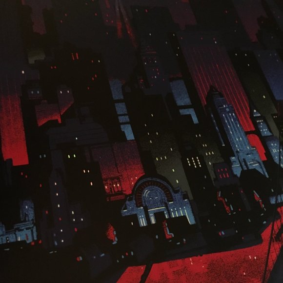 Batman poster limited ed. "Gotham" foil screen print | 36 x 18 - Picture 10 of 12